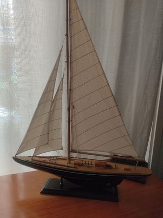 Maqueta velero antiguo madera