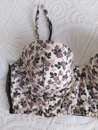 Women'secret Sujetador Corsé flores y encaje