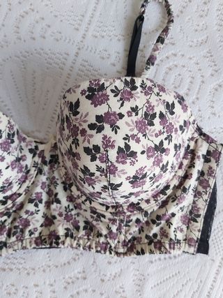 Women'secret Sujetador Corsé flores y encaje