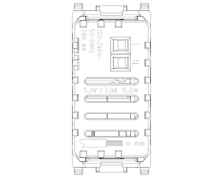 Cargador Vimar 14292.AC 5V 2.4A USB