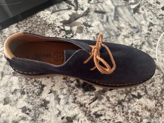 Zapatos de ante azul para comunión