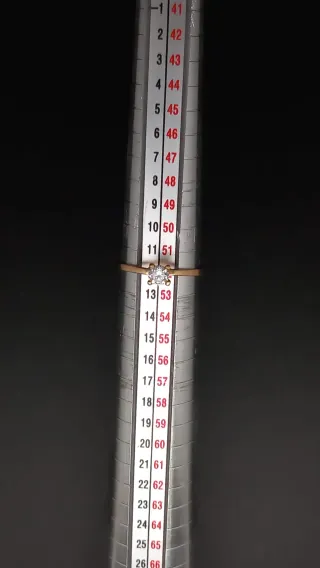 L686 Anillo oro 18k promesa con circonita 