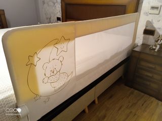 Barrera abatible seguridad cama bebé