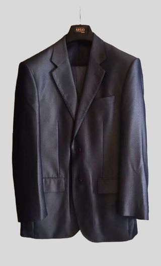 Traje caballero T50 gris brillo Boda Fiesta Nuevo