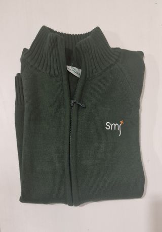 Chaqueta SAFA punto cremallera verde talla S