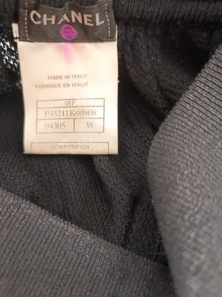 Falda Chanel Talla 38 _S Negra 