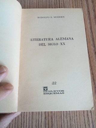 La Literatura alemana del siglo XX  (1969)