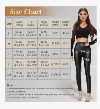 Getervb Leggings Push Up Mujer piel Sintetica