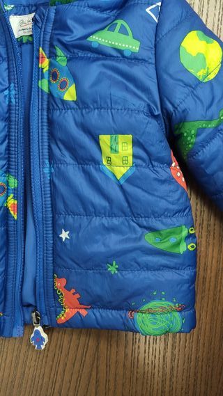 Giubbino blu 3-6 mesi con cappuccio fantasia