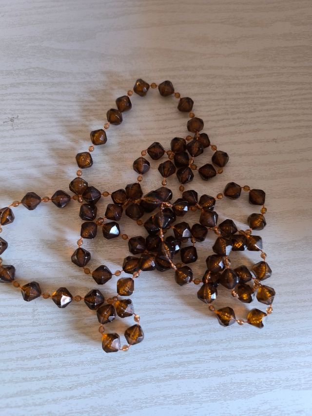 Collar de cuentas octaedro largo 73 cm