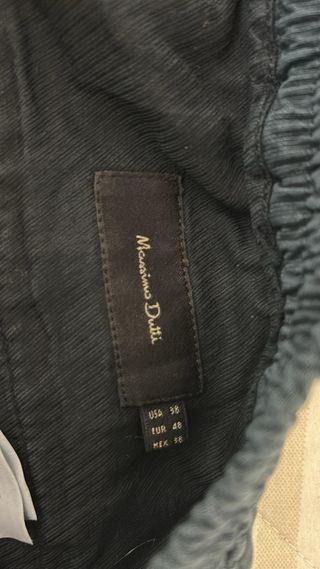 Pantalón Jogger Massimo Dutti Talla 38 Negro