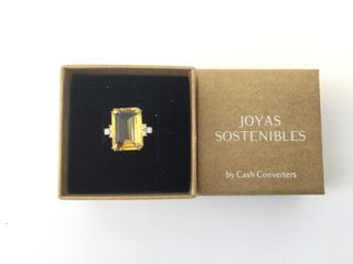 anillo oro 18k con piedra con circonita