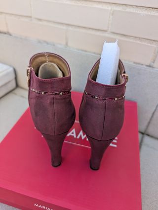 Botines Mariamare Burdeos Talla 38