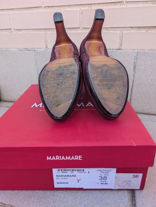 Botines Mariamare Burdeos Talla 38