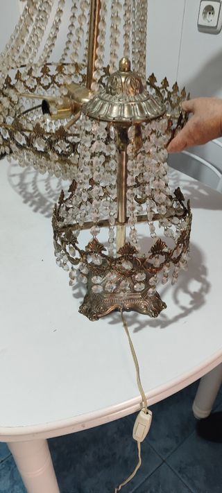 Conjunto 3 Lámparas Cristal y Metal