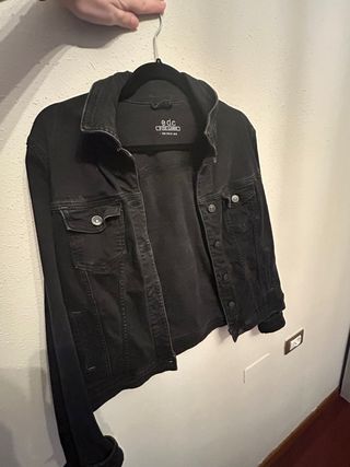 Chaqueta vaquera negra EDC Talla M