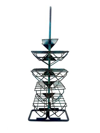 Espositore vintage in ferro con targhette numerate anni 50