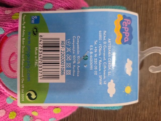 Guantes Peppa Pig Polka Dot