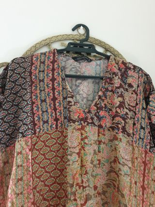 Camisa Kaftan Zara Multicolor Talla Única