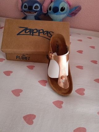 Sandalias Zappas Oro Rosa Talla 40 Nuevas
