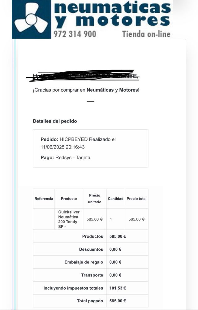 Zodiac neumática auxiliar Quicksilver 200