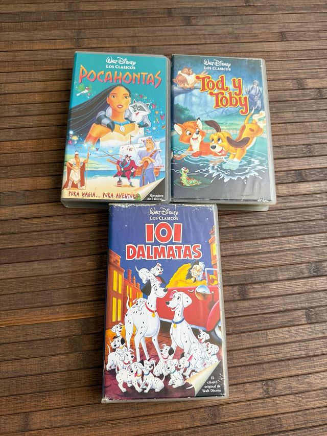Lote 3 VHS Disney Clásicos (Español)