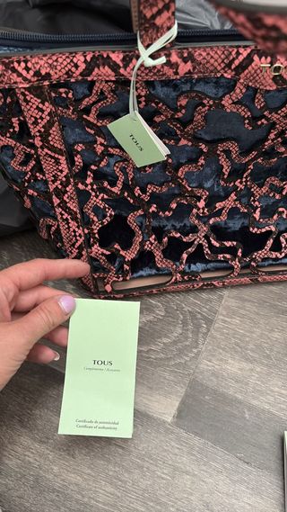 Bolso Tous Rosa y Azul Serpiente