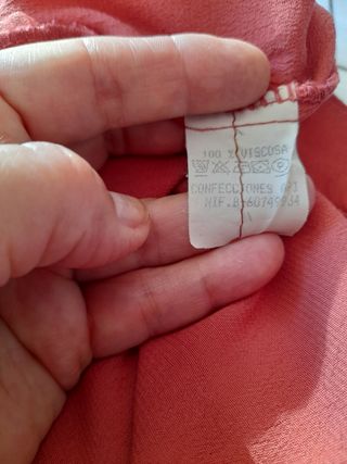 Falda larga Marka, color marrón teja