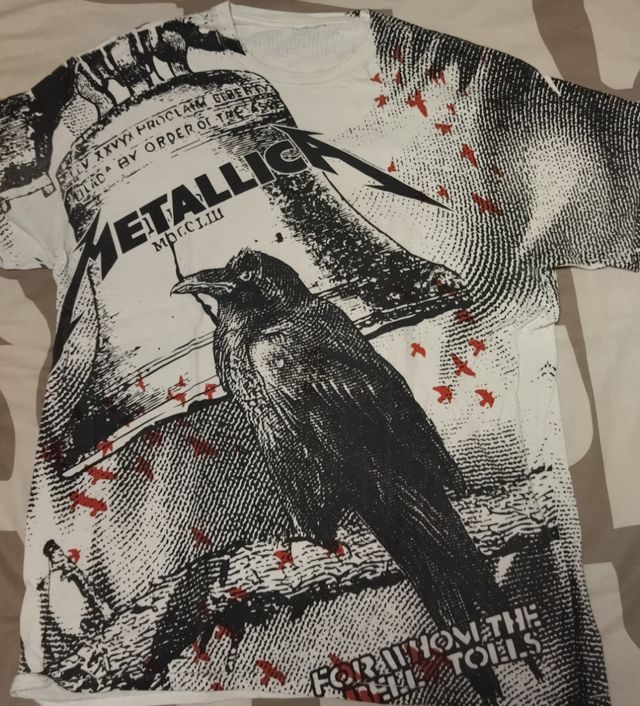 Camiseta Metallica Blanca TallaL