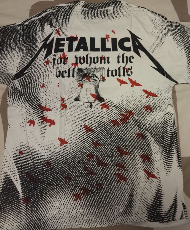 Camiseta Metallica Blanca TallaL