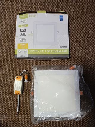 Plafón LED Empotrable 20W 1500 Lúmenes