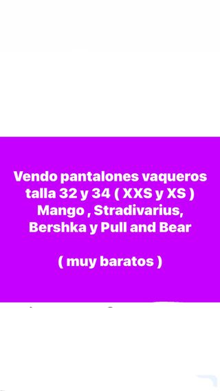 Pantalones vaqueros XXS/XS talla 32/34