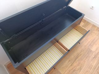 Cómoda aparador de madera maciza  negro