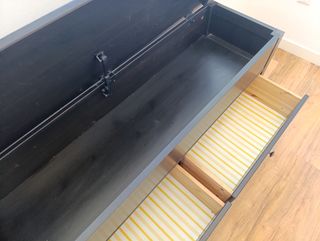 Cómoda aparador de madera maciza  negro