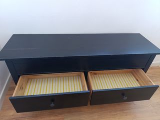 Cómoda aparador de madera maciza  negro