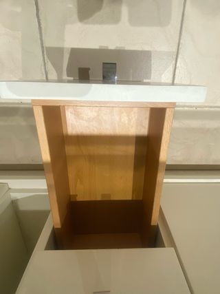 Mueble baño doble seno con espejo,lavabos y grifos