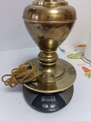 Antigua Lámpara Latón 35cm
