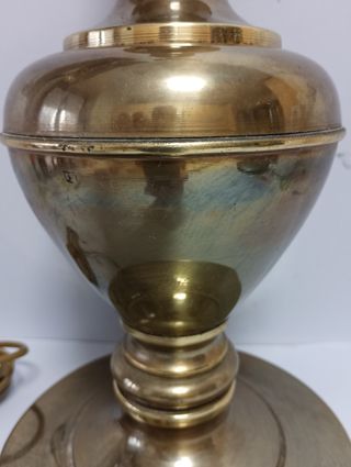 Antigua Lámpara Latón 35cm