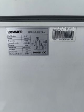 Frigorífico/Congelador Rommer CH-112 A+