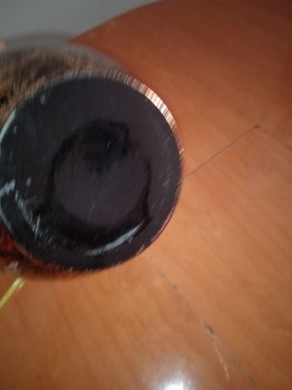 Jarrón art déco Cerámica Negro y Dorado