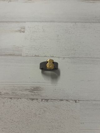 Anillo Tous Oso Acero Inoxidable Dorado y Plateado