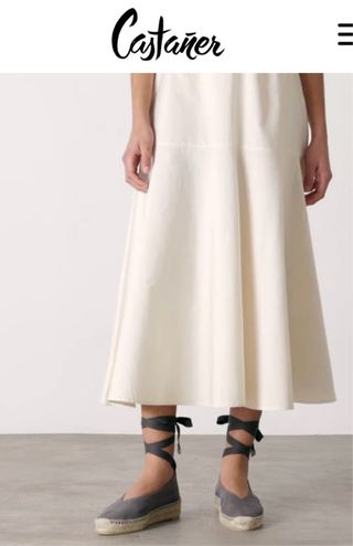 Alpargatas Castañer Negras Planas 4 cm