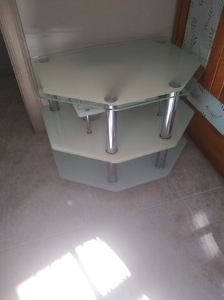 Mesa TV Cristal Esquinera