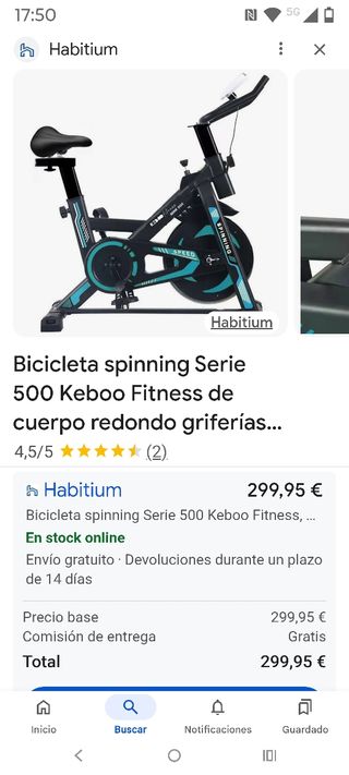 Bicicleta Spinning KEBOO Fitness Serie 500.