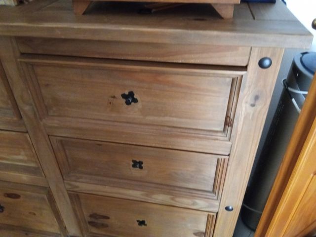 Cómoda de madera estilo antiguo, gran capacidad