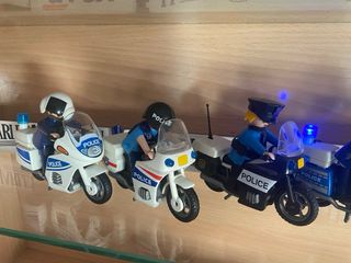 Lote 6 Motos Policía Playmobil