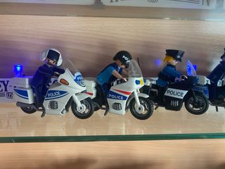 Lote 6 Motos Policía Playmobil