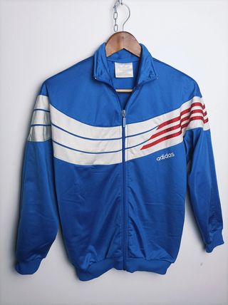 Chaqueta Adidas Vintage Rayas Grandes Azul