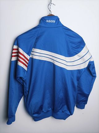 Chaqueta Adidas Vintage Rayas Grandes Azul
