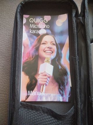 Micrófono Karaoke Quigg Negro y Blanco